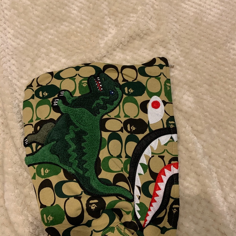 Bape A Bathing Ape Dinosaur Shark Hoodie - Picture 3 of 8